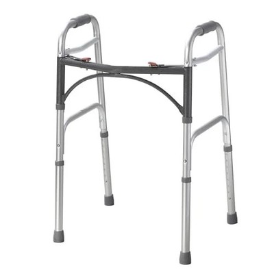 2-Button Standard Foldable Walker for Seniors & Adults - Adjustable Legs - Light