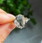 14*10mm Natural Shining Spirit Diamond Crystal Gemstone Adjustable Ring