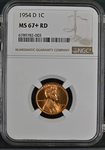 1954 D Lincoln Wheat Cent Penny NGC MS-67+ PLUS RD