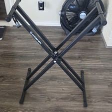 Hamzer Black Metal X-Stand Height-Adjustable Foldable Keyboard Stand