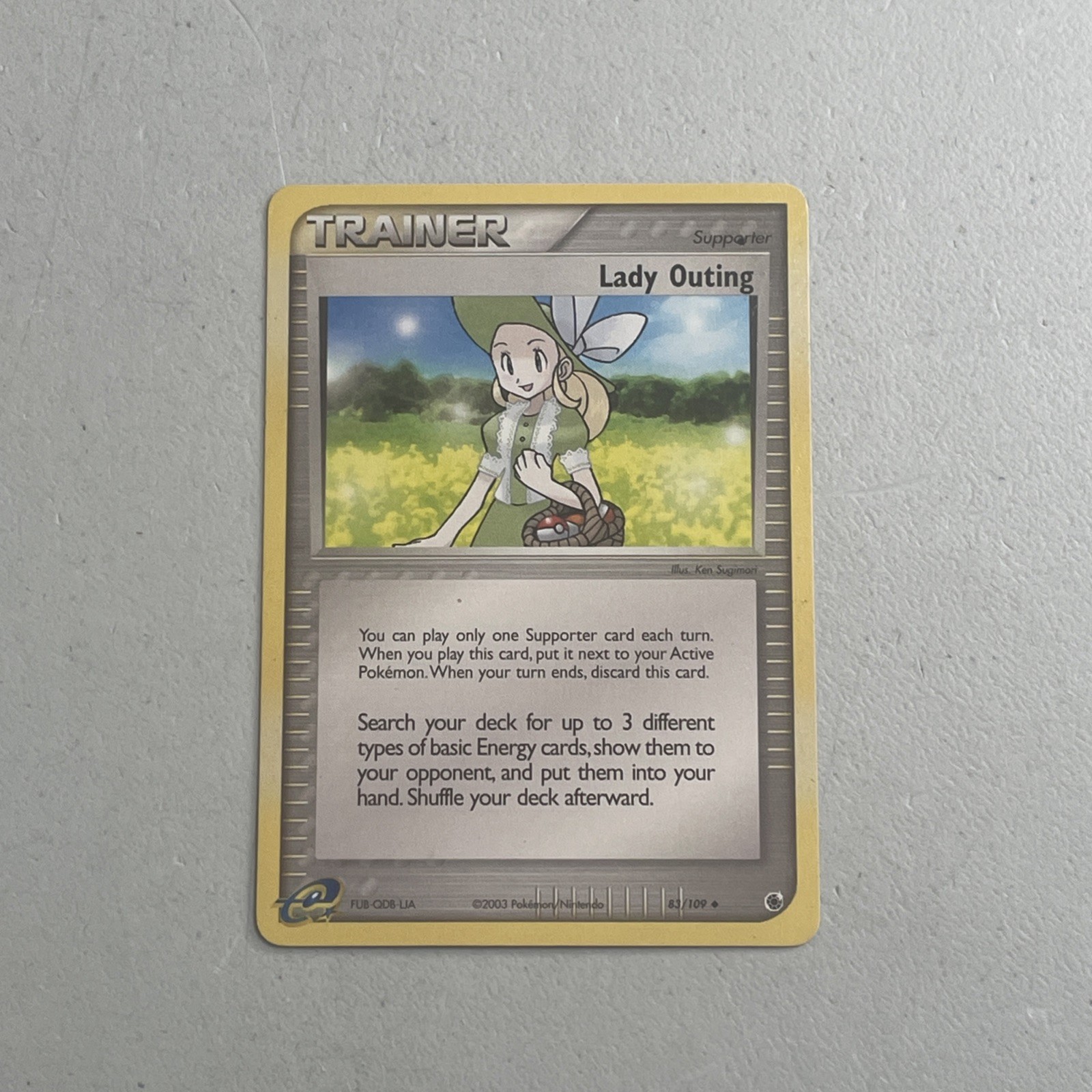 Pokemon TCG 2003 EX Ruby and Sapphire Card -- Trainer Lady Outing 83/109