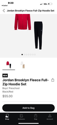 Jordan Little Boys Brooklyn Fleece Set - Picture 1 of 3