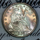 * 1854-P ARROWS * SUPERB+ GEM BU MS SEATED LIBERTY HALF-DOLLAR * FROM COLLECTION