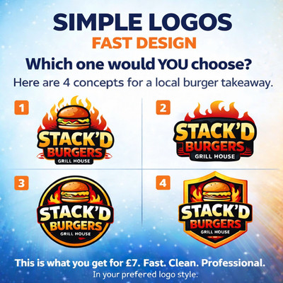 Custom Logo Modern Design Fast 1-2 Hour | PNG Transparent + JPG | Badge/Mascot