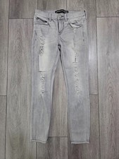 Lot of 4 Express Jeans Women  s Size 2 Short Mid Rise Skinny Distressed Legging F