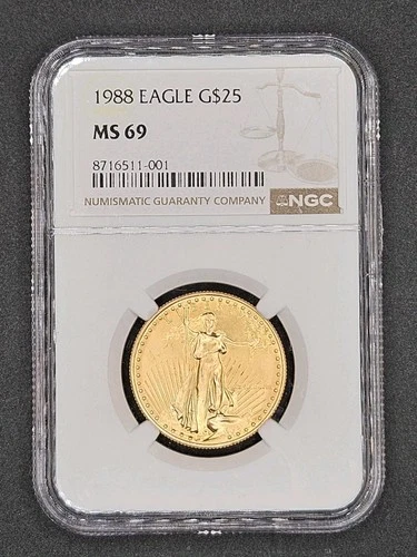 1988 $25 1/2oz Gold American Eagle | NGC MS69
