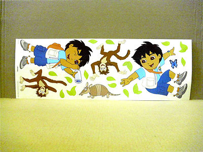 Viacom Diego Wandaufkleber Wandsticker Wandtattoo Sticker Gürteltier Affe
