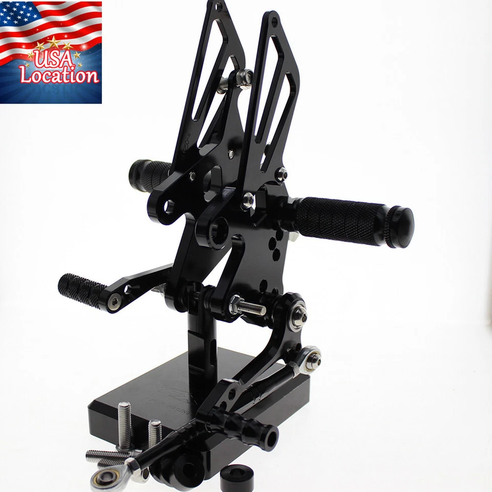 Juego de estriberas CNC para Ninja 250 2009 2010 2011 2012 estriberas traseras cambio de pedal EE. UU. Foto 2 de 4