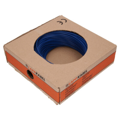 100 m Lapp Kabel Litze PVC Einzelader H05V-K 0,75 mm² dunkelblau Aderleitung