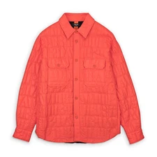 NWT Amiri QUILTED LOGO OVER SHIRT Orange Casual Button-Down Shirts Size XL $1990