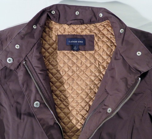 LANDS END Womens Small Windproof & Waterproof Nylon Jacket Quilted Lining - Picture 4 of 5