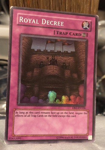 Yu-Gi-Oh! Königlicher Erlass DB2-DE106 - Dark Beginning 2 Super Rare Fallenkarte - LP - Bild 1 von 3