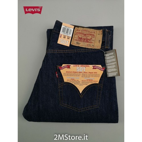 Levi's Jeans Levis 501 Original Fit 501.01.01 Indigo Blue Denim Vintage  Straight | eBay