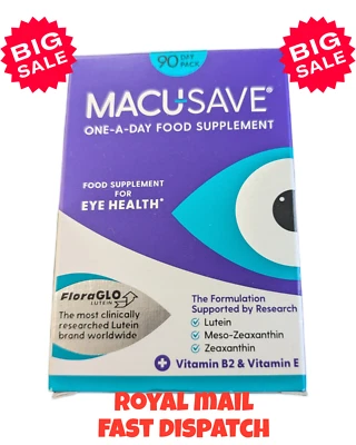 Macusave One A Day food Supplement For Eye Health 90 day pack