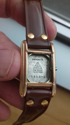 Omega 3882-1 TANK PLAQUE GOLD CASE Cal. 300 WATCH NOS BOITIER SUPER RARE CASSA