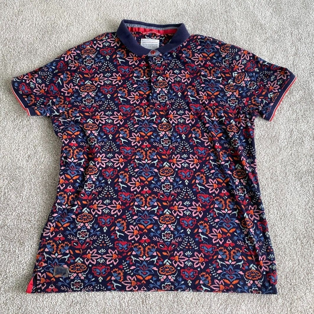 A Fish Named Fred Polo Mens XL Floral Colorful Short Sleeve Shirt | eBay A Fish Named Fred Polo Mens XL Floral Colorful Short Sleeve Shirt | eBay