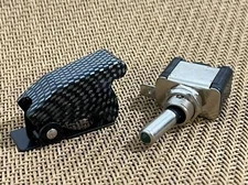 10 X DIY Car 12V 20A Green LED Light Carbon Fiber SPST Rocker Toggle Switch