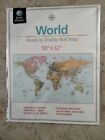 Rand McNally Signature Ready to Display World Wall Map 50"x32" . New