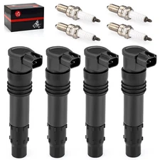 4pcs Ignition Coils & Iridium Spark Plugs For Suzuki GSX-R600 GSX-R750 GSX-R1000