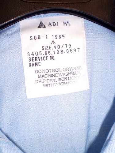 RAAF / A.G.C.F Shirt Size 40cm / 79 NOS Polycotton NSN: 8405-66.108.0697 - Picture 2 of 7