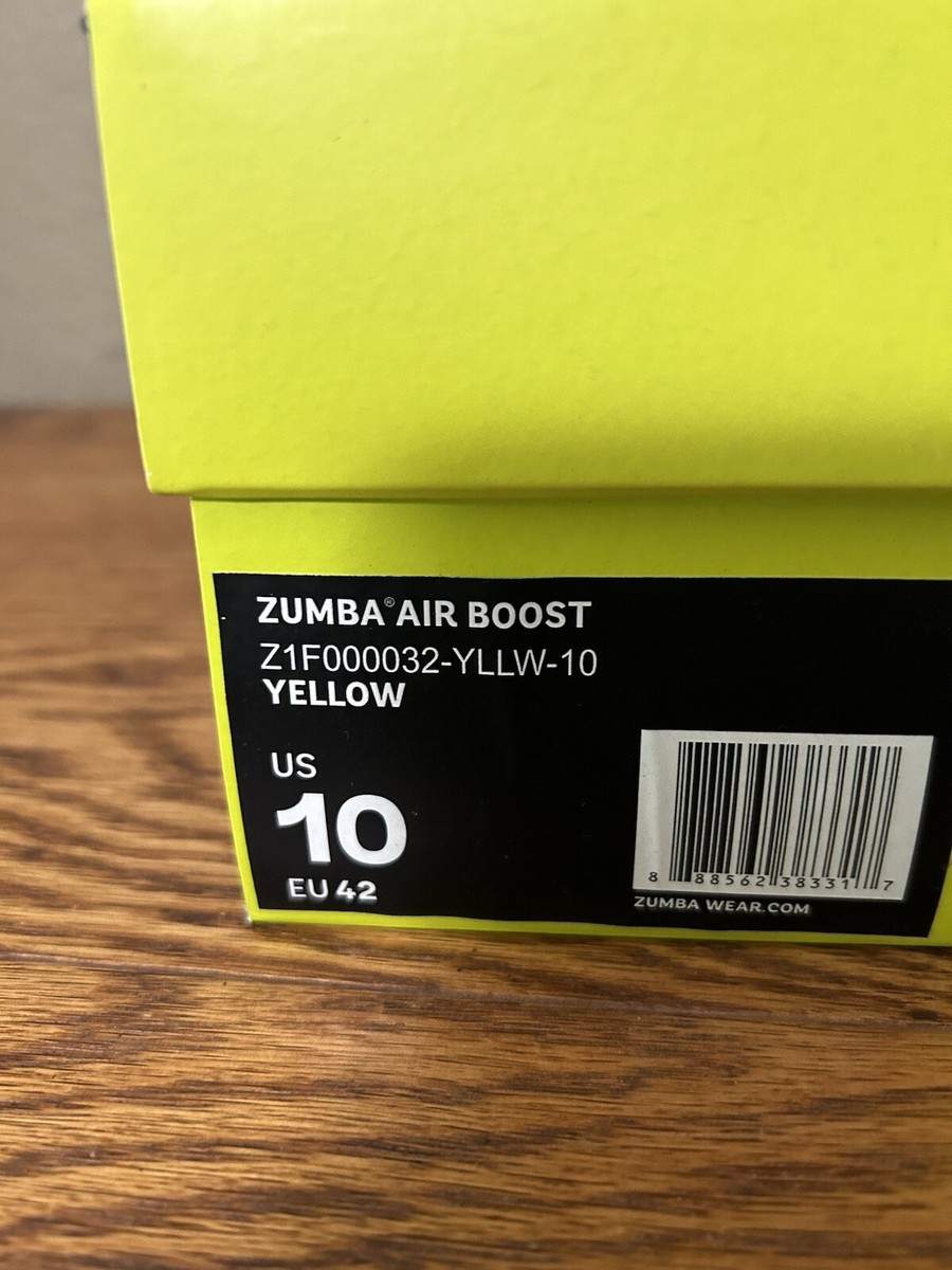 Zumba Shoes Women's 10 Air Boost Yellow/Black/Pink. Preowned