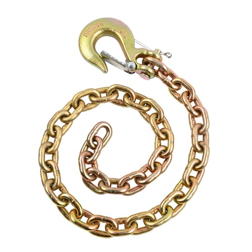 (2) 5/16" x 35" G70 Tow Trailer Safety Chain w/ 5/16" Clevis Slip Hook 18800lbs - Bild 6 von 8