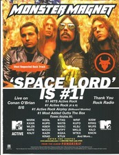 MONSTER MAGNET Rare VINTAGE 1998 Space PROMO TRADE AD Poster for Powertrip CD