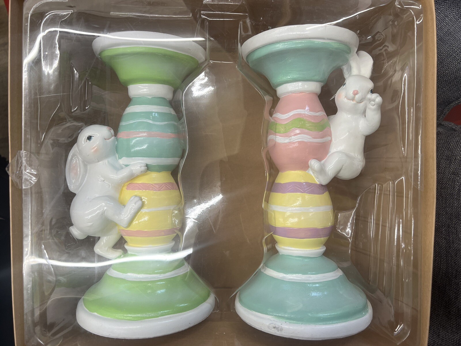 Tkmaxx Homesense Easter Pastel Bunny Candle Holder Ornament Decorations