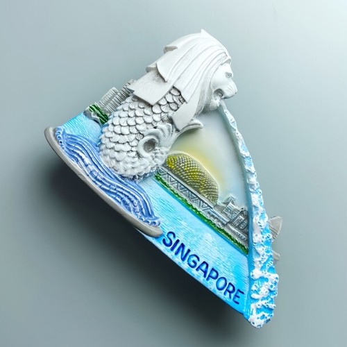 Singapore Merlion Park Tourist Gift Souvenir 3D Resin Refrigerator Fridge Magnet - Picture 4 of 4
