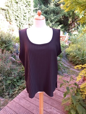 schwarzes in sich gestreiftes Shirt, Größe 42/44 von Identic