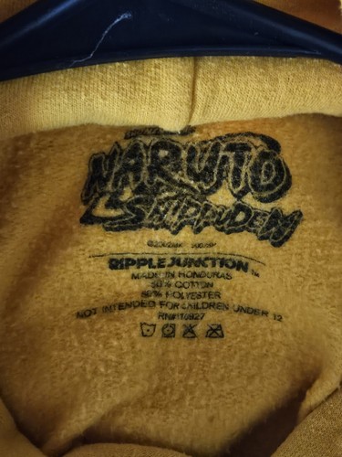 Naruto Yellow RIPPLE Junction Hoodie YOUTH MEDIUM Anime Manga - Picture 4 of 4