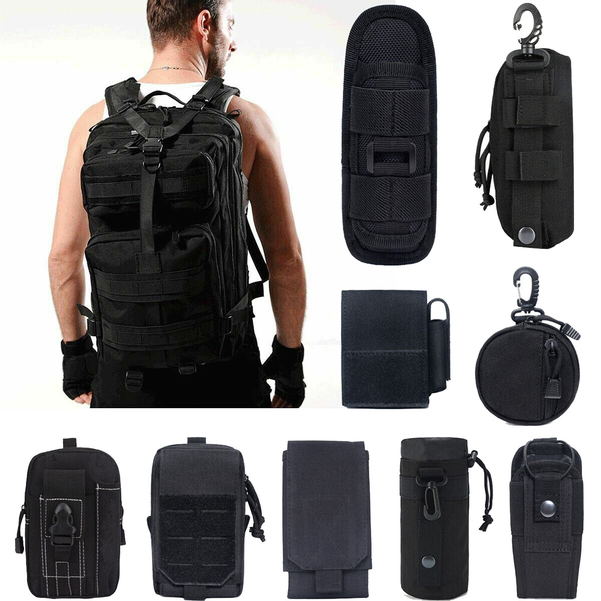 accessory bags for outside of hiking backpacks Tactical Molle Pouch Outdoor Hiking Backpack Military Tool Accessories  Waist Bag