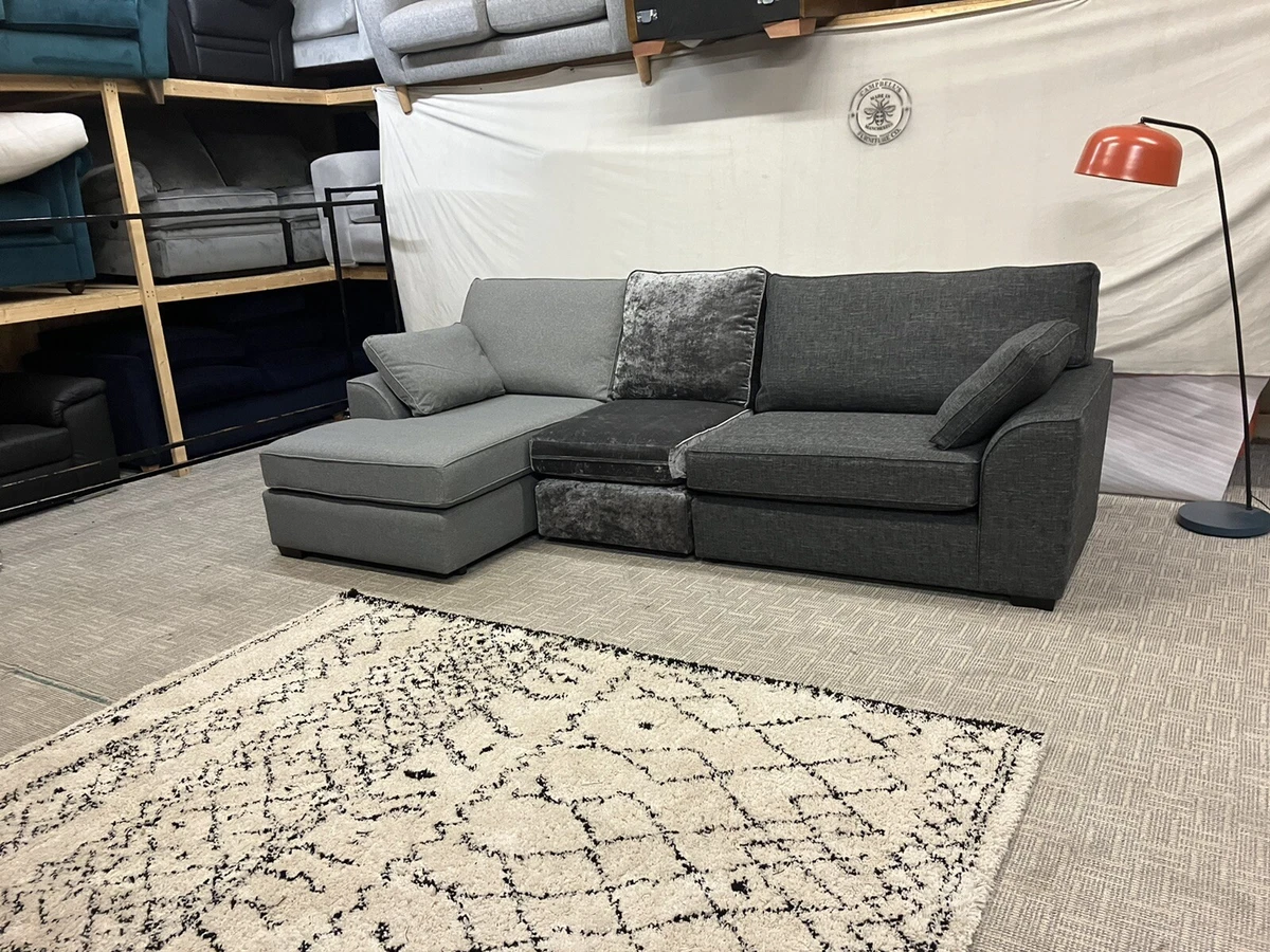 Next Stamford Large Corner Chaise Modular Sofa in Shades of Grey