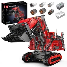 Mould King 17071 Red Excavator Bulldozer Engineering RC Building Block Toy