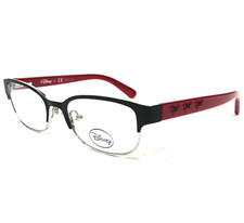 Disney Kids Eyeglasses Frames 3E 1009 3170 Black Red Silver Rectangle 44-15-125