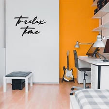 Time to relax Metal Wall Art Decor Wall Hanging for home Living Room Bedroom