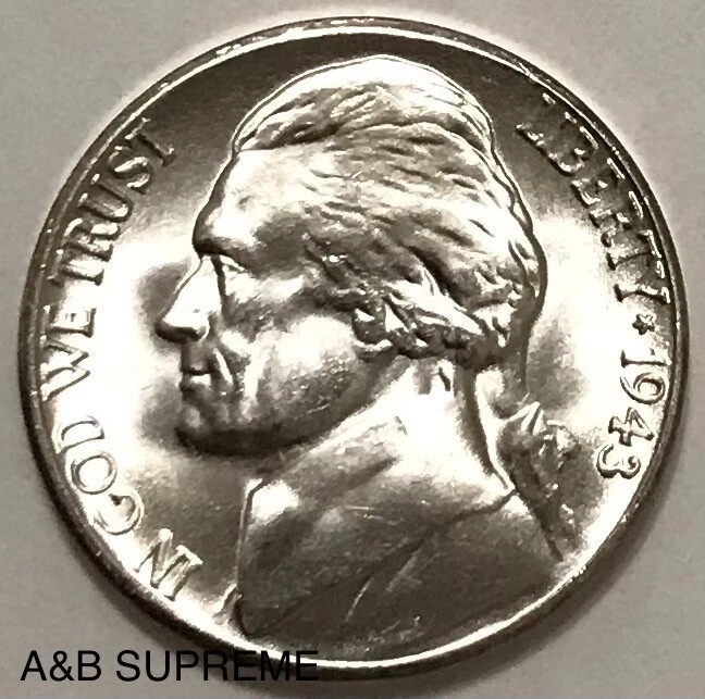 アメリカ 1943P ジェファーソン Five Cents ニッケル シルバー貨 アメリカ 1943-P ジェファーソン Five Cents ニッケル シルバー - メルカリ