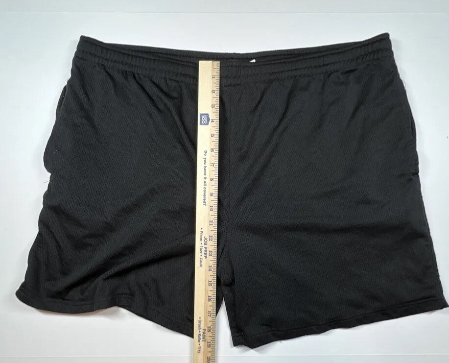 Athletic Works Mens Size 2XL (44/46) Black Mesh Gym Basketball Shorts