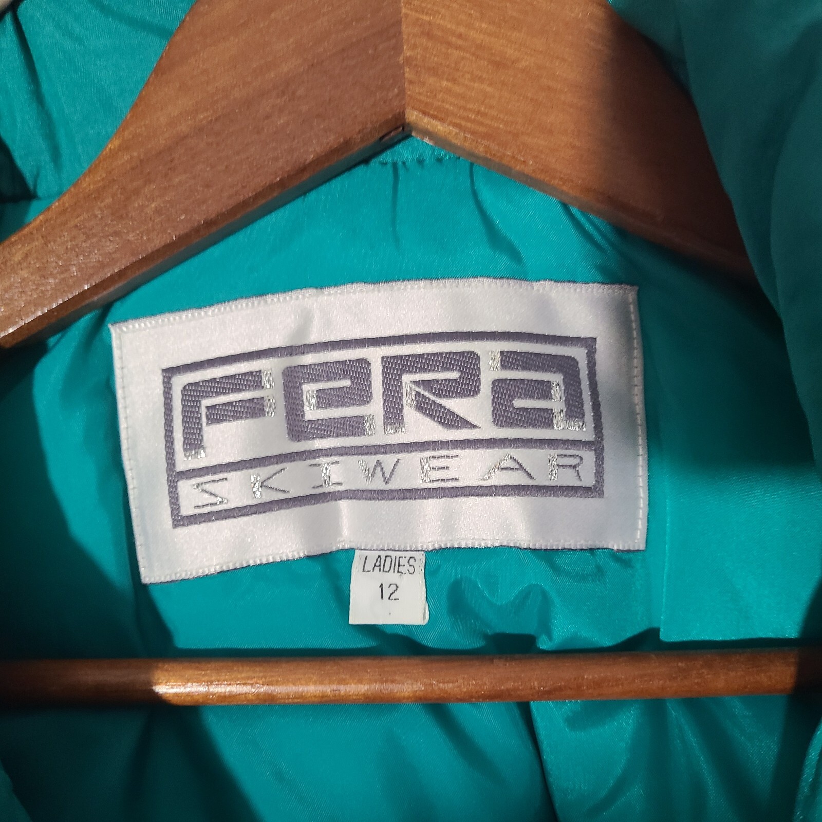 Vintage 80s Fera Skiwear Purple/Green Colorblock Full Zip Women's Jacket Size 12