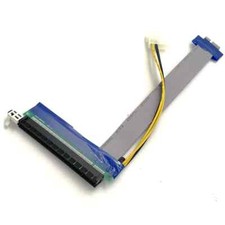 PCI-E PCI-Express x1 To x16 Riser Card Extension Adapter Cable w/ Molex Power