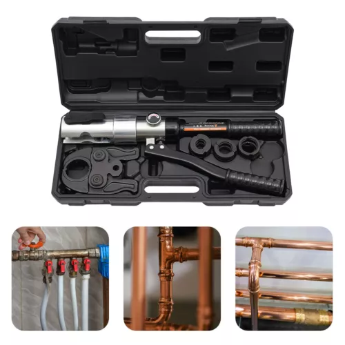 Hydraulic Pipe Crimper Pipe Press Crimping Tool Copper Tube Crimping Tool 1/2-1" - Picture 4 of 6