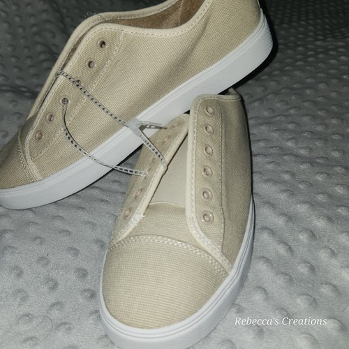 Ellen Degeneres Canvas Slip On Shoes WOMENS SZ 9 M Sand No Lace Casual NEW - Picture 3 of 7