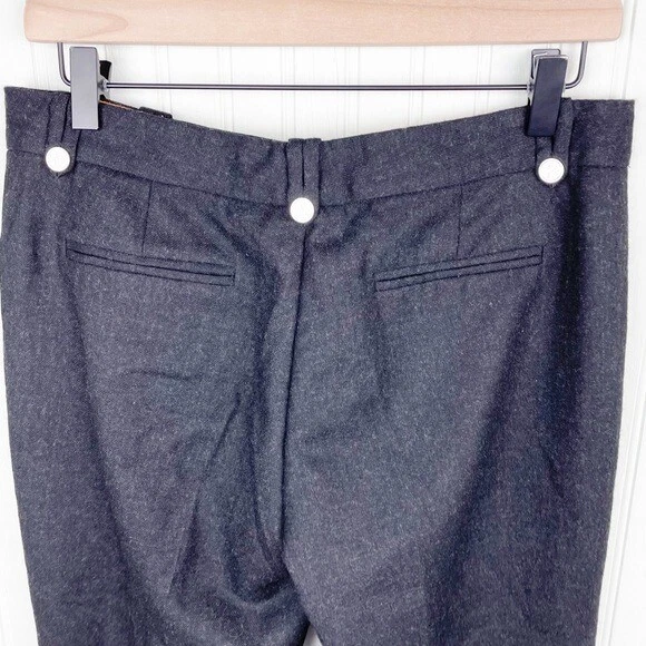 Pantalone Tory Burch Corrina Heather grigio scuro 100% lana taglia 6 stile 23061221