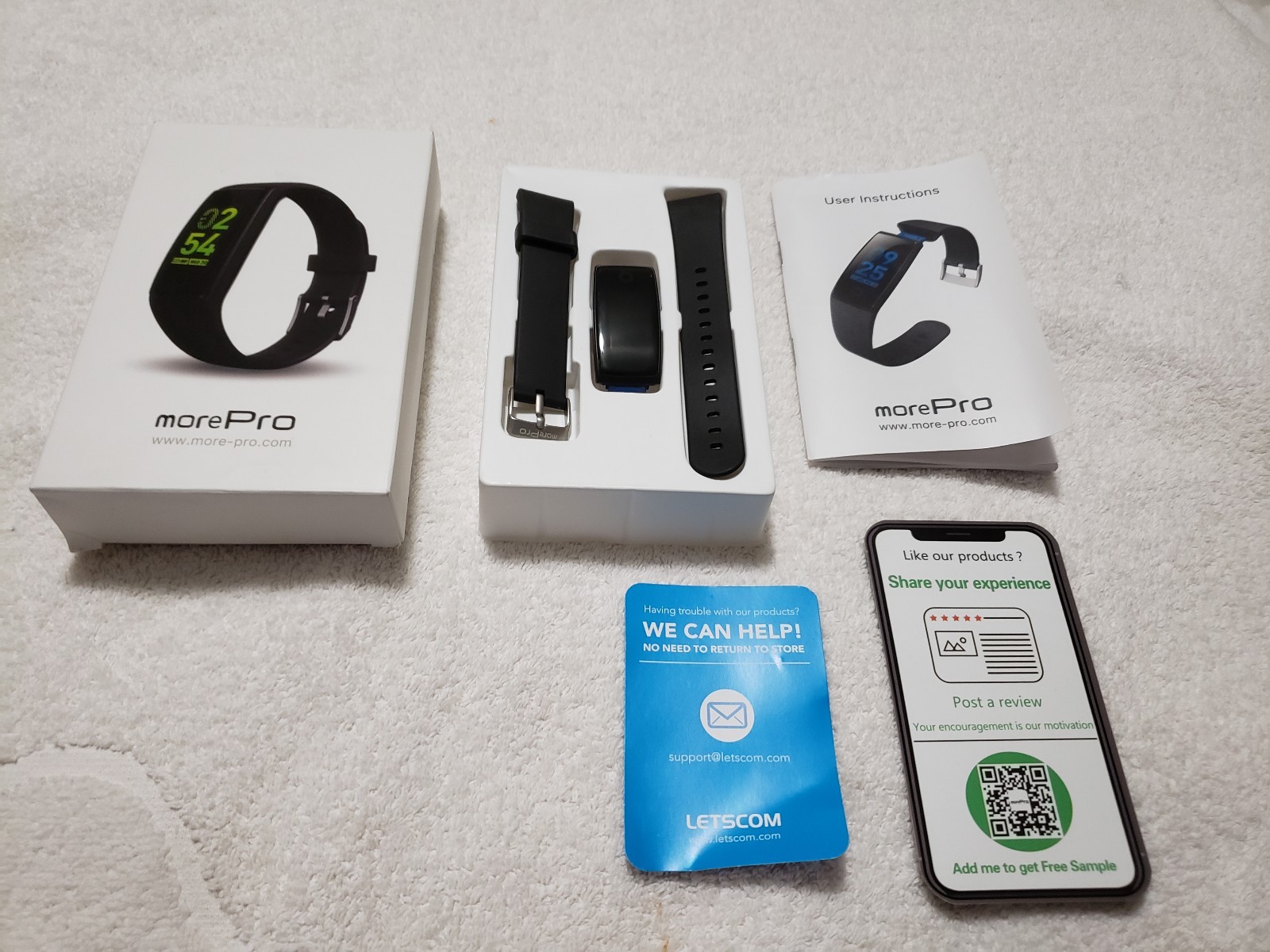 MorePro Fitness Tracker (Black) PreOwned eBay
