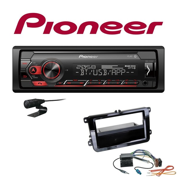 Pioneer Bluetooth Autoradio Android USB FüR Volkswagen VW Golf VI Piano Black-image