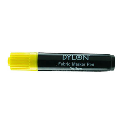 Dylon Textile Pens Yellow Permanent Marker for All Fabrics T-Shirt Shirt Dress