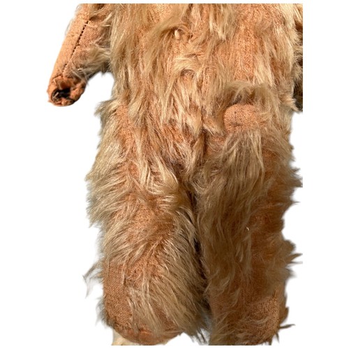 Antique Vintage Ca. 1930s Teddy Bear Blonde Mohair Articulated 14" Bald Patches - Picture 6 of 17