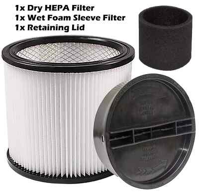 Wet/Dry Cartridge Filter Kit for Shop-Vac Vacuum Cleaner 90304 9030400 903-04-00