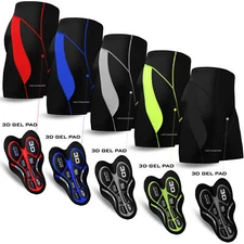 Mens Cycling Shorts Bicycle 3D Gel Pad MTB Road Bike Mountain Biking Clothing