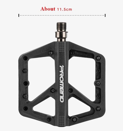 MTB Road Bike Nylon Pedals Bicycle Endure Light Flat Platform DU Bearings 9/16" - Picture 7 of 33